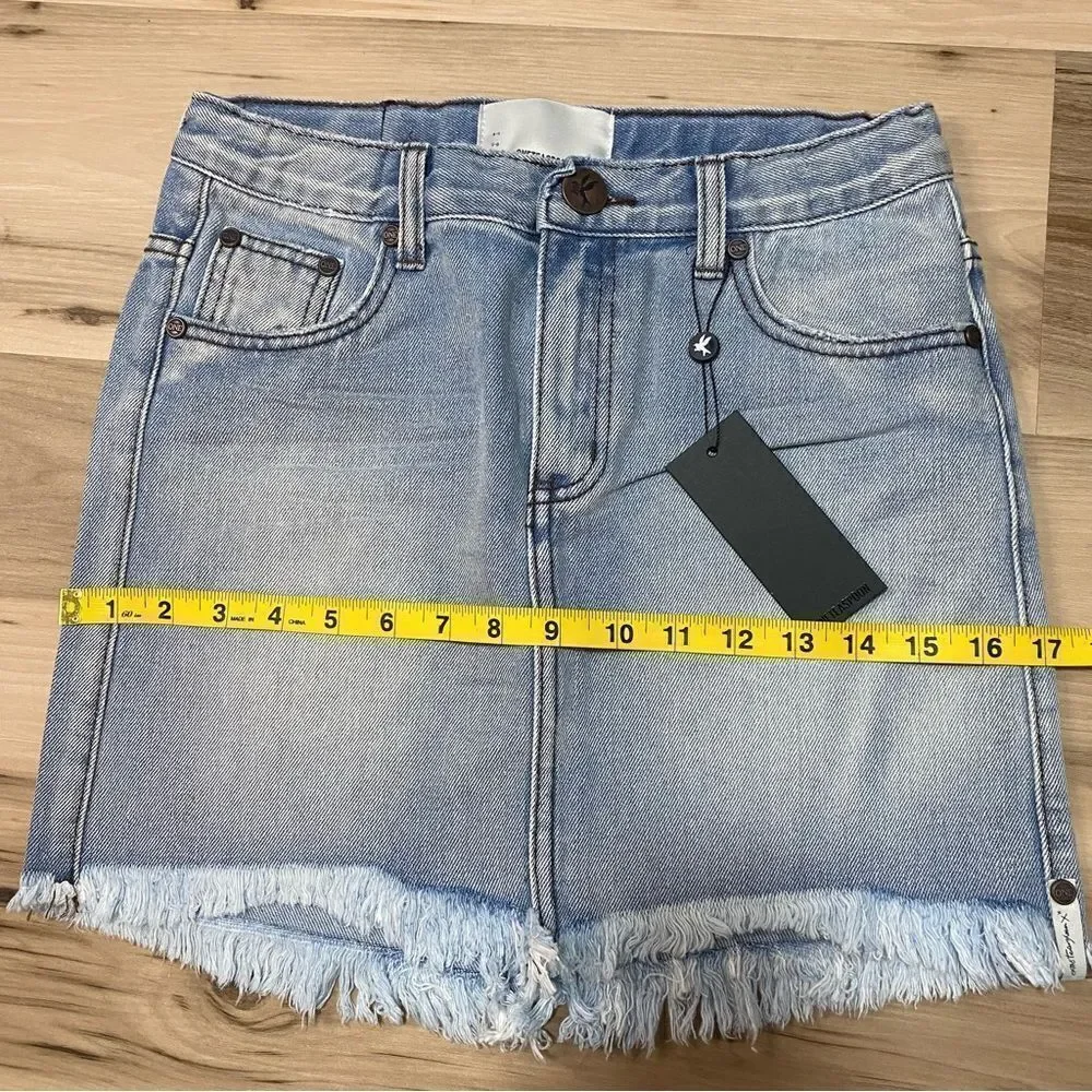 💛 KIDS ANTIQUE 2020 MINI STRETCH HIGH WAIST DENIM SKIRT 12-14